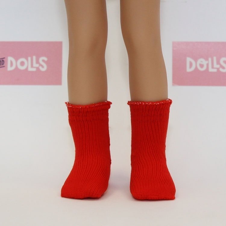 Complements for Paola Reina 32 cm doll - Las Amigas - Red socks