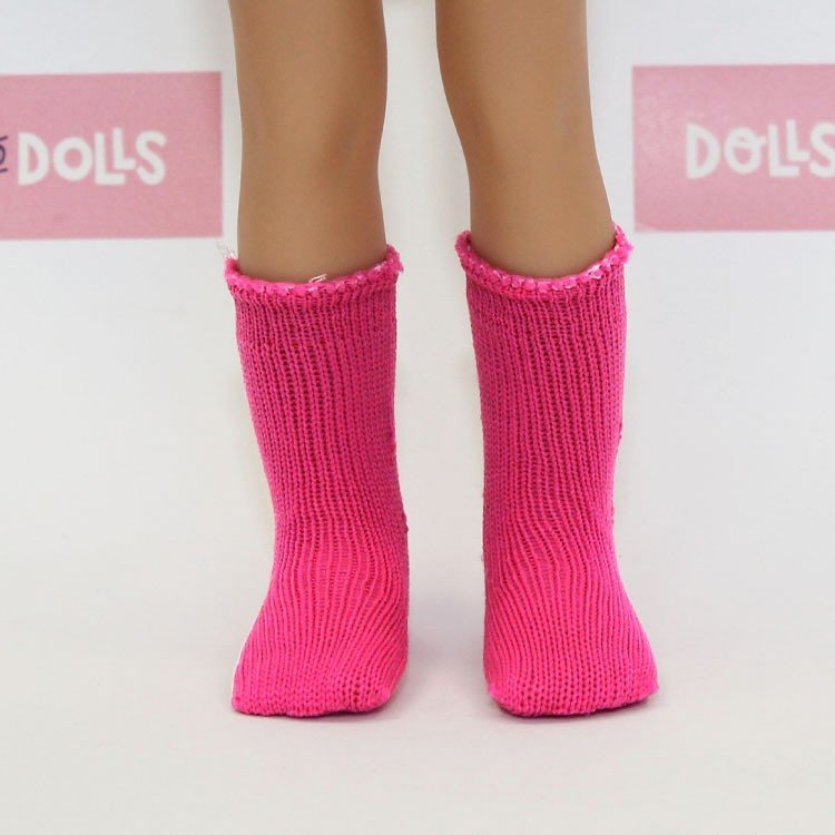 Complements for Paola Reina 32 cm doll - Las Amigas - Fuchsia socks