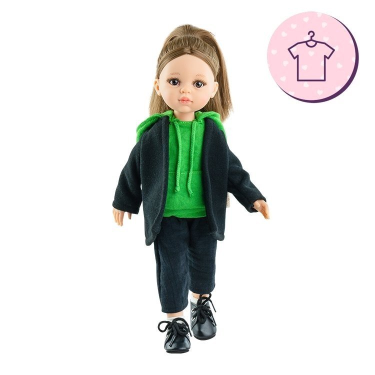 Outfit for Paola Reina doll 32 cm - Las Amigas - Berta - Black-green set