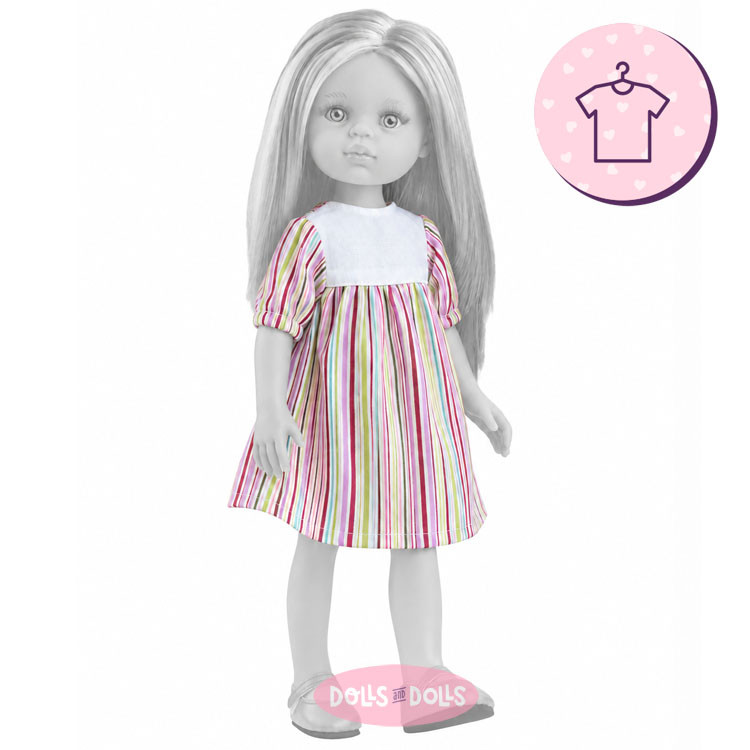 Outfit for Paola Reina doll 32 cm - Las Amigas - Caya - Multicolored dress