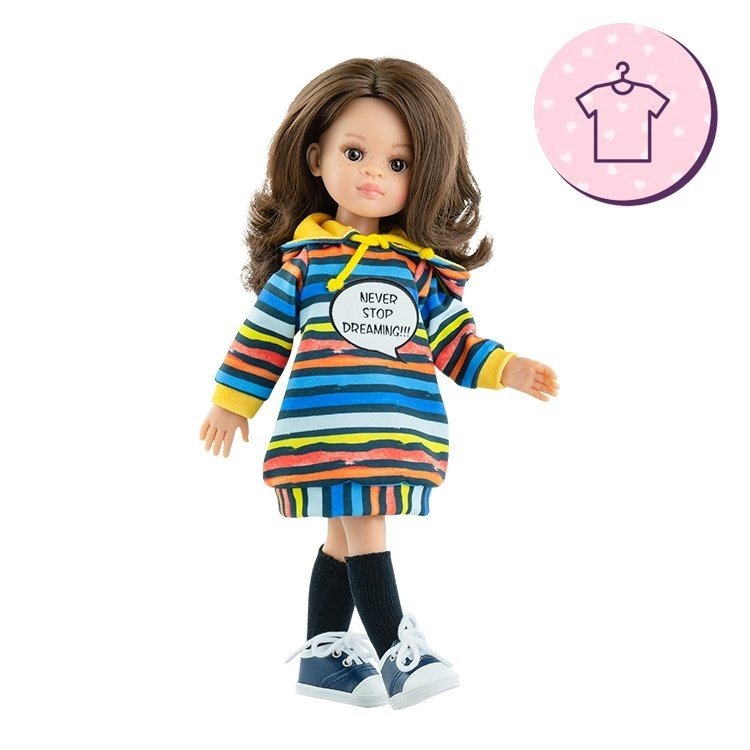 Outfit for Paola Reina doll 32 cm - Las Amigas - Eva - "Never Stop Dreaming" Dress