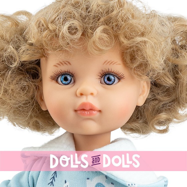 Paola Reina doll 32 cm - Las Amigas Articulated - Carla in a polar bear print sweatshirt