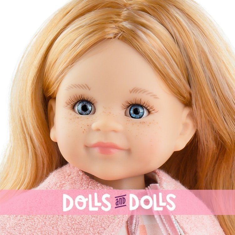 Paola Reina doll 32 cm - Las Amigas - Conchi with pink plaid coat