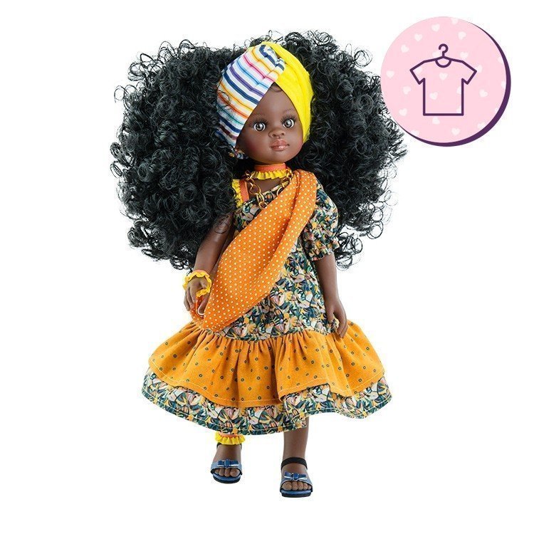 Outfit for Paola Reina doll 32 cm - Las Amigas - Daniela - African ensemble