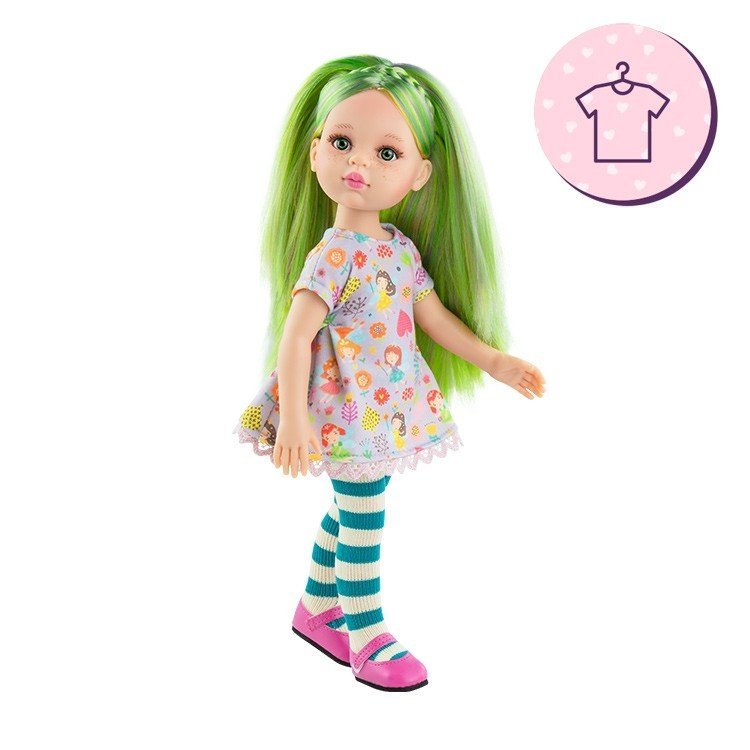 Outfit for Paola Reina doll 32 cm - Las Amigas Funky - Sory - Fairy and nature dress