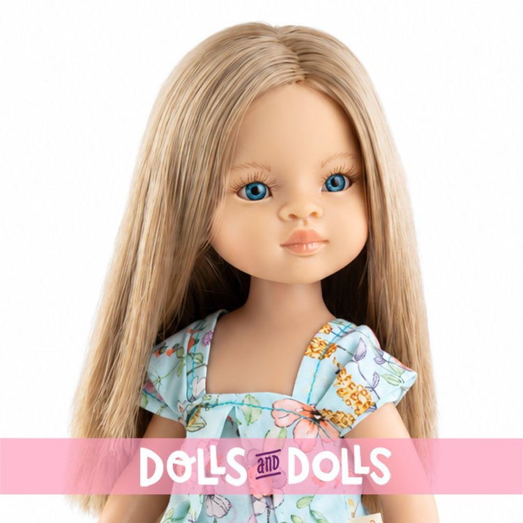 Paola Reina doll 32 cm - Las Amigas - Roxana in blue floral dress