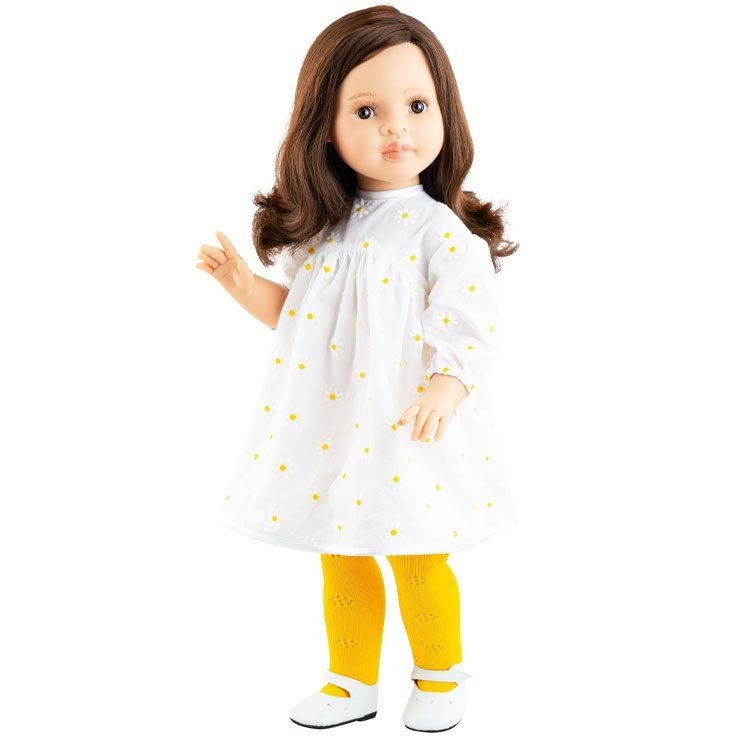 Paola Reina doll 60 cm - Las Reinas - Lidia in a white dress with daisies
