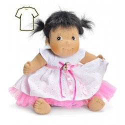 Outfit for Rubens Barn doll 38 to 40 cm - Rubens Little and Cosmos - White Dress