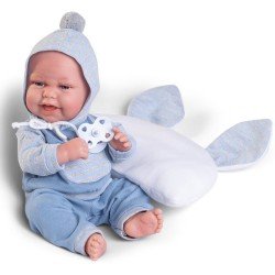 Antonio Juan doll 33 cm - Newborn Baby Clar with cushion with ears