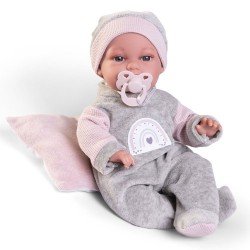 Antonio Juan doll 34 cm - Newborn Baby Toneta Posturitas bed