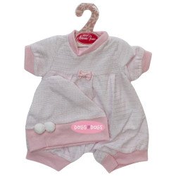 Outfit for Antonio Juan doll 40-42 cm - White and pink romper with hat