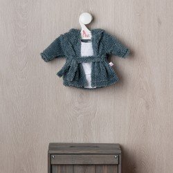 Outfit for Así doll 36 cm - Blue bathrobe with white underwear for Alex doll