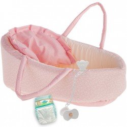 Antonio Juan doll Complements 40-42 cm - Pink fabric carrycot