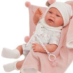 Antonio Juan doll 40 cm - Lea with bunnies outfit and blanket
