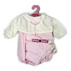 Outfit for Antonio Juan doll 40-42 cm - Pink romper, jacket and hood