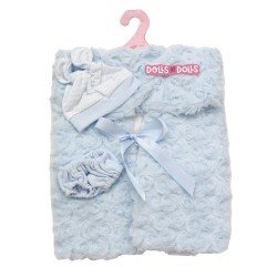 Outfit for Antonio Juan doll 26-27 cm - Blue wool blanket with outfit