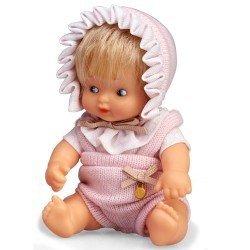 Barriguitas Classic doll 15 cm - Blonde baby girl with romper