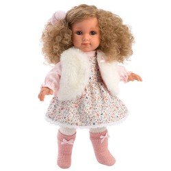 Llorens doll 35 cm - Elena with dress and vest