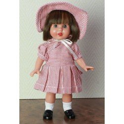 Mini Mariquita Pérez doll 21 cm - White and red striped set
