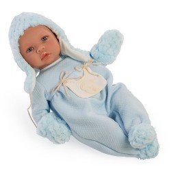 Así doll 46 cm - Leo light-blue romper with beige pocket