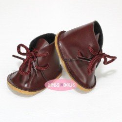 Complements for Nines d'Onil 30 cm doll - Mia - Maroon lace-up shoes