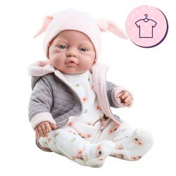 Outfit for Paola Reina doll 45 cm - Koala pyjamas with hat for Los Bebitos