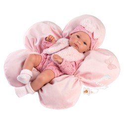 Llorens doll 35 cm - Bimba with pink cushion
