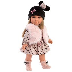 Llorens doll 35 cm - Elena with hearts dress and vest
