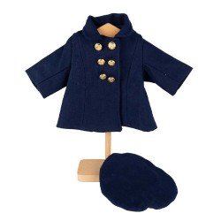 Outfit for Mariquita Pérez doll 50 cm - Blue coat with beret