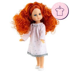 Outfit for Paola Reina doll 21 cm - Las Miniamigas - Paula - Pink dress with blue stars