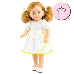 Outfit for Paola Reina doll 45 cm - Soy Tú - María - White dress with daisies