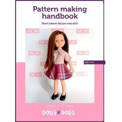 Dolls And Dolls downloadable pattern for Las Amigas dolls - Short sleeve blouse with skirt
