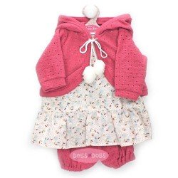 Outfit for Antonio Juan doll 52 cm - Mi Primer Reborn Collection - Flower dress with fuchsia jacket and pants