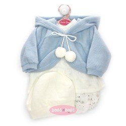 Outfit for Antonio Juan doll 52 cm - Mi Primer Reborn Collection - White dress with light blue jacket and white hat