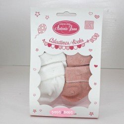 Complements for Antonio Juan 40 - 52 cm doll - White and soft pink socks