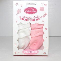 Complements for Antonio Juan 40 - 52 cm doll - White and pink socks