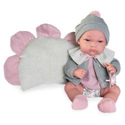 Antonio Juan doll 33 cm - Baby Toneta with flower cushion