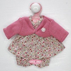 Outfit for Antonio Juan doll 26-27 cm - Flower dress with pink jacket