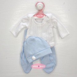 Outfit for Antonio Juan doll 33-34 cm - Bodysuit with leggings and light blue hat