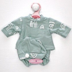 Outfit for Antonio Juan doll 33-34 cm - Rainbow green set with cap