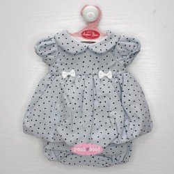 Outfit for Antonio Juan doll 40-42 cm - Blue dress with black dots