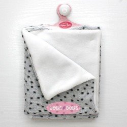 Complements for Antonio Juan 40 - 52 cm doll - Gray dotted blanket