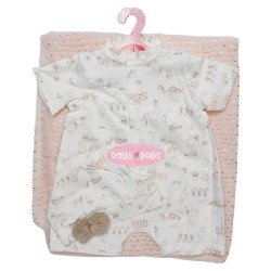 Outfit for Antonio Juan doll 52 cm - Mi Primer Reborn Collection - Bunny pajamas with hat and blanket