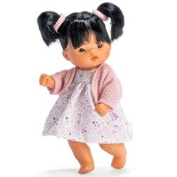 Así doll 20 cm - Cheni with printed dress and pink jacket