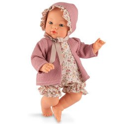 Así doll 36 cm - Koke with a pink shirt, bloomers, and bonnet