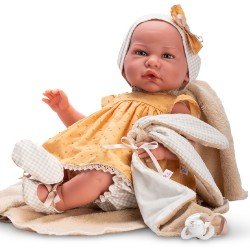 Así doll 46 cm - Hannah Sabana Collection, limited series Reborn type doll