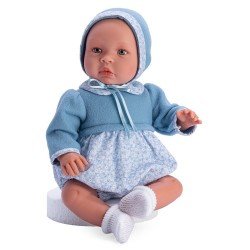 Así doll 46 cm - Leo with light blue flower romper and blue chest