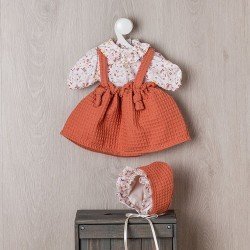 Outfit for Así doll 46 cm - Floral shirt and skirt with cauldron straps for Leo doll