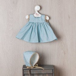 Outfit for Así doll 43 cm - Star dress with blue background for María doll