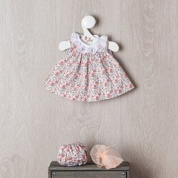 Outfit for Así doll 36 cm - Salmon color flower dress for Alex doll